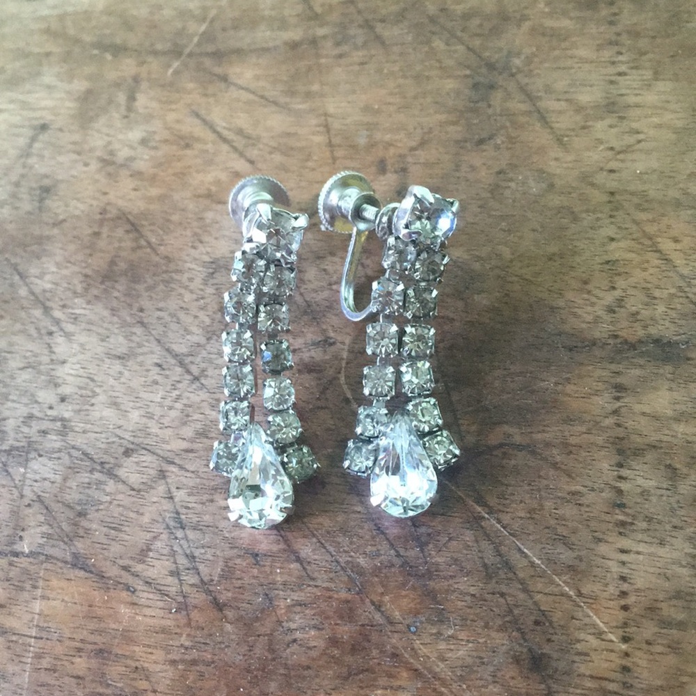 Vintage rhinestone earrings